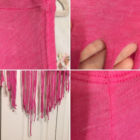 Wildfox | Third Eye Long Fringe Pink Tank Top - Picture 8 of 8
